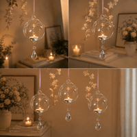Jewel Glass Candle Holder Set (2 Pieces)
