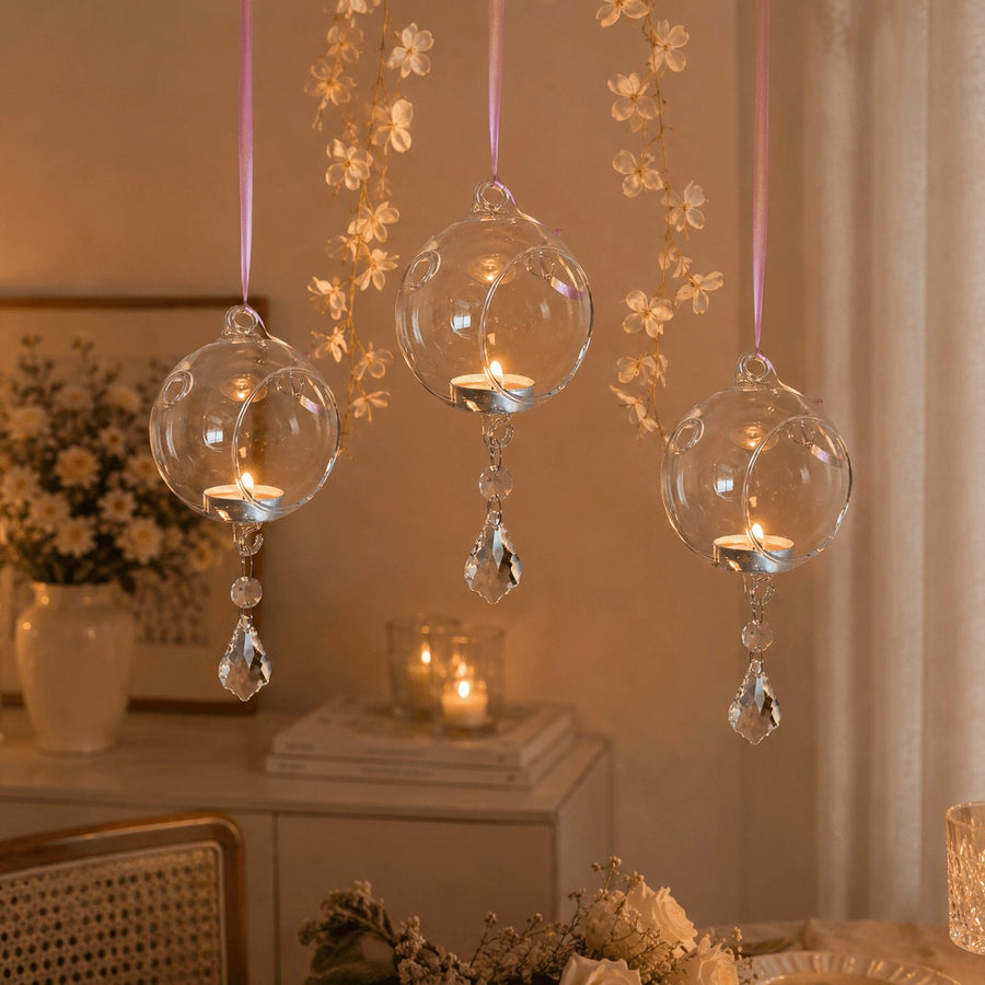 Jewel Glass Candle Holder Set (2 Pieces)